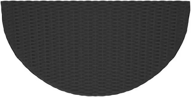 Alt view image 14 of 15 - vidaXL Patio Table Black 39.4"x19.7"x29.5" Poly Rattan