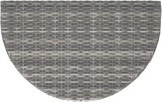 Alt view image 16 of 17 - vidaXL Patio Table Gray 31.5"x19.7"x29.5" Poly Rattan