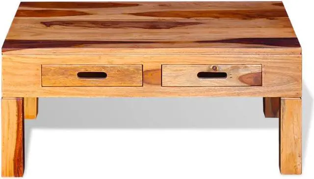 Alt view image 13 of 14 - vidaXL Coffee Table Brown Solid Acacia wood, Palisander wood Medium