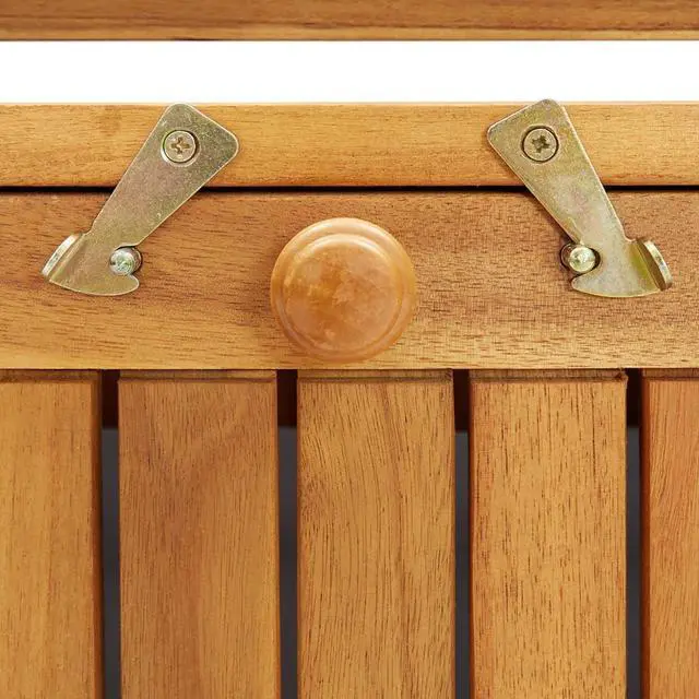 Alt view image 14 of 14 - vidaXL Garden Storage Bench 47.2" Solid Acacia Wood