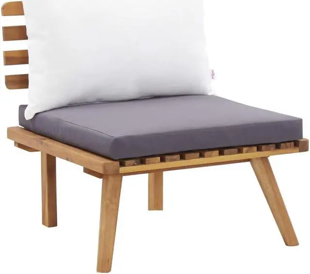 Alt view image 5 of 5 - vidaXL Patio Sofa Set Sectional Sofa Patio Furniture 5 Piece Solid Wood Acacia