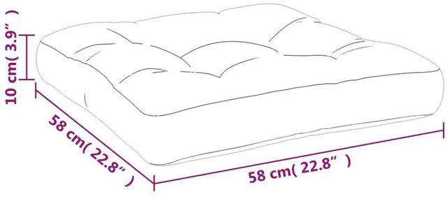 Alt view image 17 of 17 - vidaXL Pallet Sofa Cushion Black 22.8"x22.8"x4"