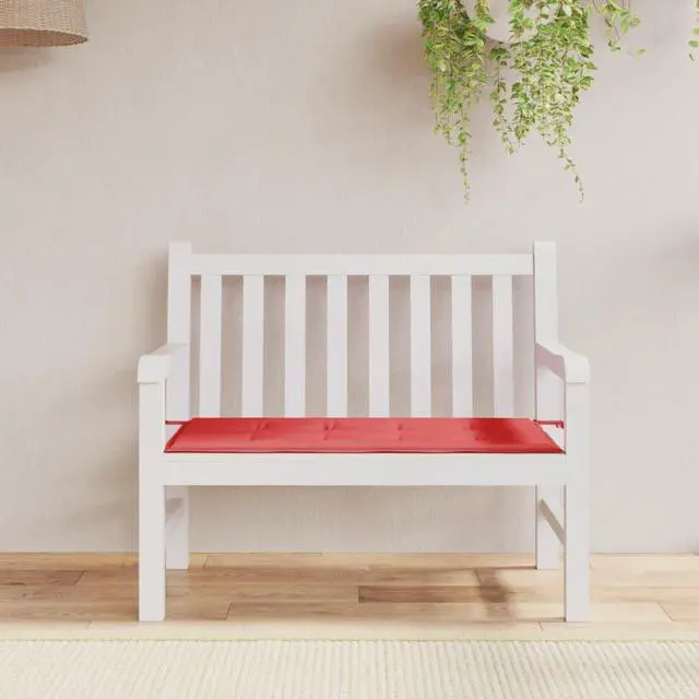 Alt view image 11 of 12 - vidaXL Bench Cushion Water Repellent Garden Seat Cushion Red Oxford Fabric