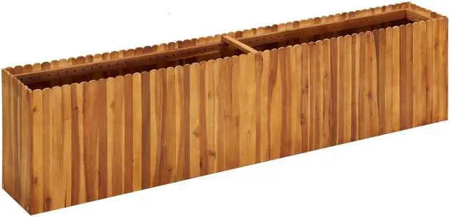 Alt view image 6 of 14 - vidaXL Raised Garden Bed Raised Flower Bed Raised Garden Box Solid Acacia Wood
