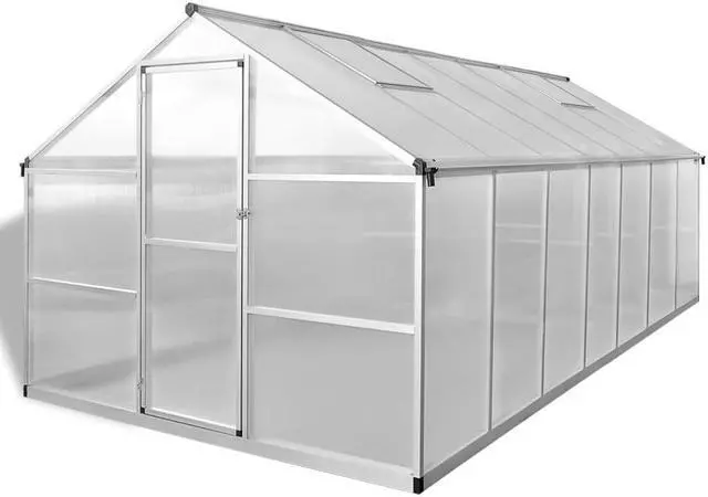 Alt view image 2 of 5 - vidaXL Greenhouse Outdoor Grow House Outdoor Green House Reinforced Aluminum