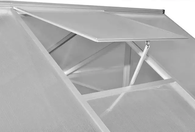 Alt view image 4 of 5 - vidaXL Greenhouse Outdoor Grow House Outdoor Green House Reinforced Aluminum