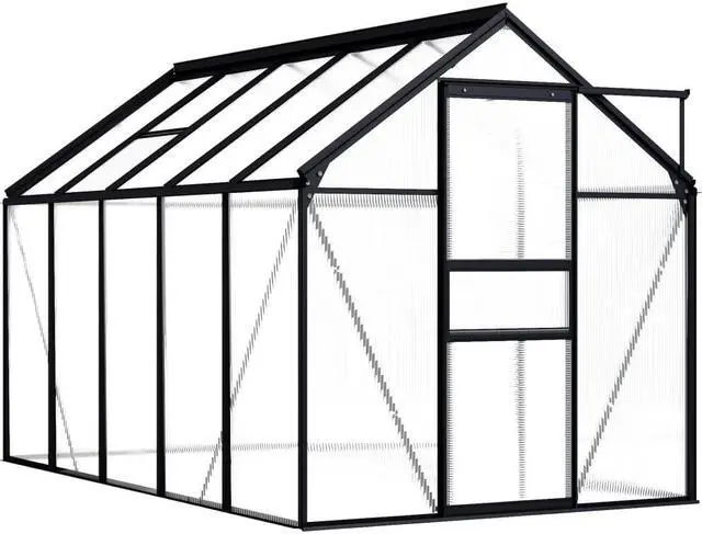 Main image of vidaXL Greenhouse Patio Grow House Outdoor Green House Anthracite Aluminum