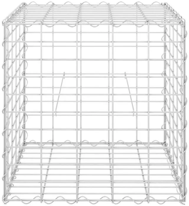 Alt view image 15 of 15 - vidaXL Cube Gabion Raised Bed Steel Wire 19.7" Planter Basket Pot Cage Garden
