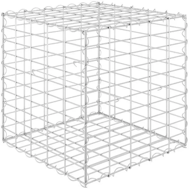 Alt view image 14 of 15 - vidaXL Cube Gabion Raised Bed Steel Wire 19.7" Planter Basket Pot Cage Garden