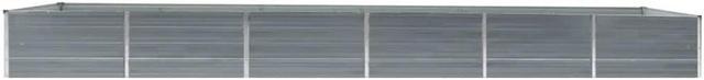 Alt view image 10 of 12 - vidaXL Garden Raised Bed Galvanized Steel 189"x31.5"x17.7" Gray