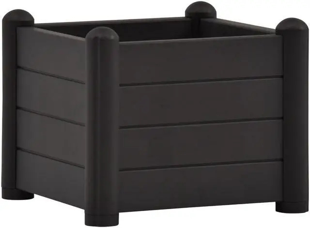 Alt view image 12 of 12 - vidaXL Planter Flower Box Raised Flower Bed Outdoor Planter for Patio Anthracite