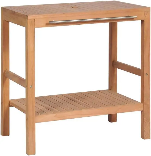 Alt view image 5 of 9 - vidaXL Bathroom Vanity Cabinet Solid Teak 29.1"x17.7"x29.5"