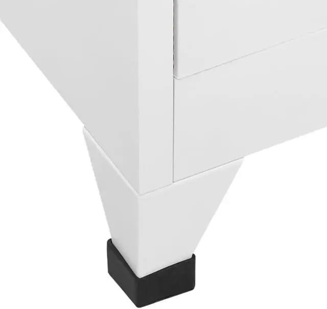 Alt view image 5 of 6 - vidaXL Locker Cabinet Home Office Storage Cabinet File Cabinet White Steel