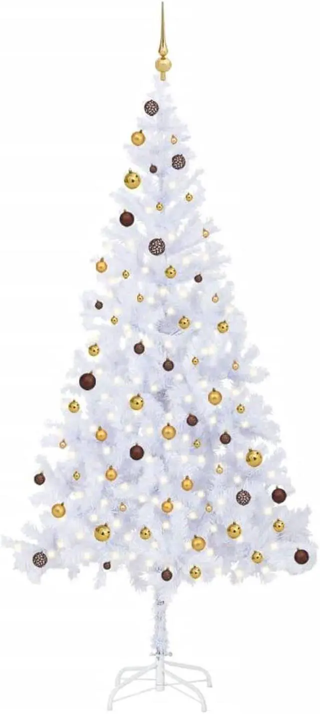 Main image of vidaXL Artificial Pre-lit Christmas Tree with Ball Set Xmas Tree 910 Branches