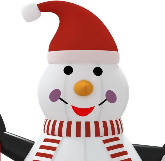 Alt view image 13 of 14 - vidaXL Inflatable Snowman with LEDs 8 ft