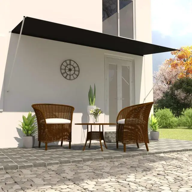 Main image of vidaXL Retractable Awning Patio Retractable Awning 157.5"x59.1" Anthracite