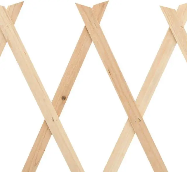 Alt view image 15 of 16 - vidaXL Trellis Fences Garden Trellis Lattice Fence 5 Pcs Firwood 70.9"x23.6"