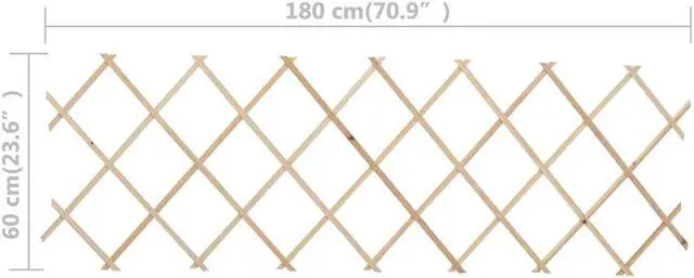 Alt view image 16 of 16 - vidaXL Trellis Fences Garden Trellis Lattice Fence 5 Pcs Firwood 70.9"x23.6"