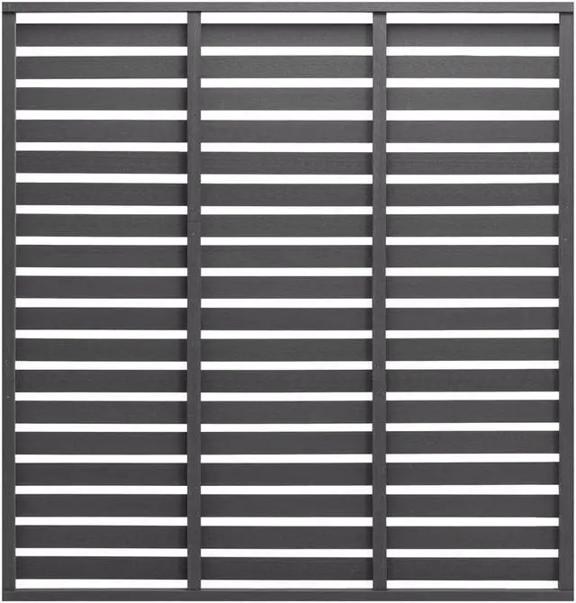 Alt view image 6 of 8 - vidaXL Fence Panel WPC 70.9"x70.9" Gray
