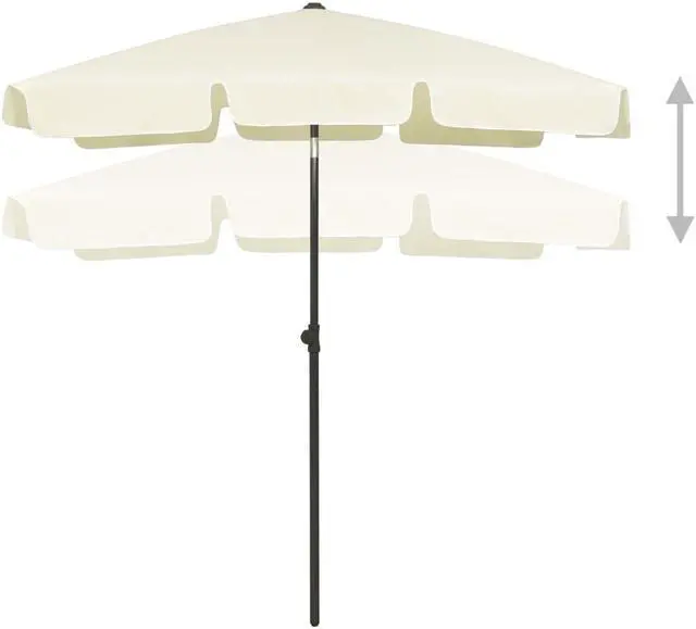 Alt view image 10 of 13 - vidaXL Garden Parasol with LED Lights&Aluminium Pole 270 cm Anthracite
