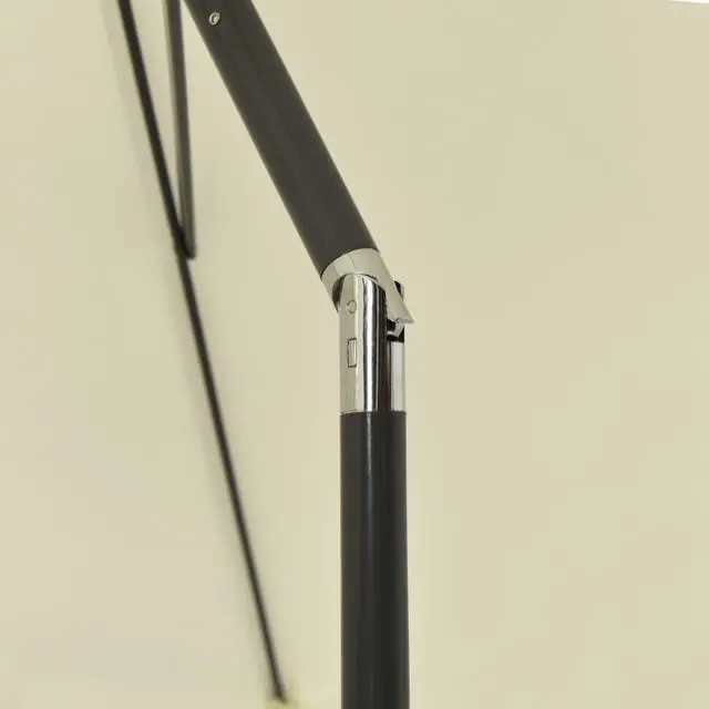 Alt view image 12 of 13 - vidaXL Garden Parasol with LED Lights&Aluminium Pole 270 cm Anthracite