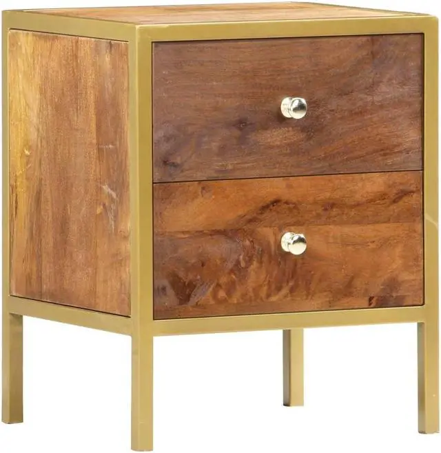 Alt view image 13 of 15 - vidaXL Cabinet Drawer Dresser Side End Table for Bedroom Solid Wood Mango
