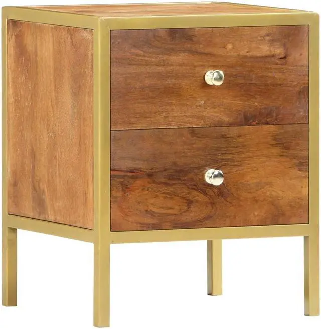 Alt view image 15 of 15 - vidaXL Cabinet Drawer Dresser Side End Table for Bedroom Solid Wood Mango
