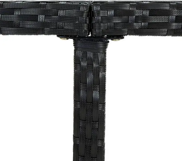 Alt view image 4 of 5 - vidaXL Patio Dining Set 5 Piece Patio Furniture Set Table Chair Poly Rattan