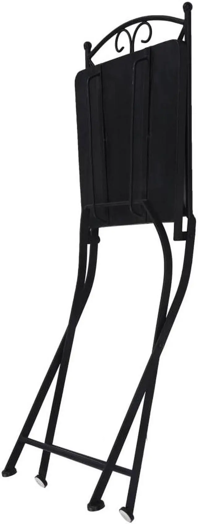 Alt view image 5 of 7 - vidaXL 3 Piece Mosaic Bistro Set Ceramic Tile Orange/Gray Balcony Table Set