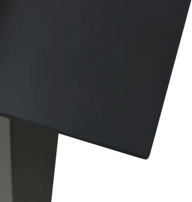 Alt view image 6 of 7 - vidaXL Patio Dining Set 5 Piece Black Glass and Steel Outdoor Garden Dinner
