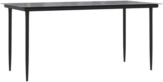 Alt view image 6 of 6 - vidaXL Patio Dining Set 5 Piece Adjustable Reclining Chair Black Poly Rattan