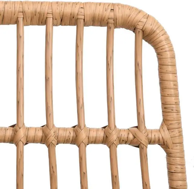 Alt view image 5 of 6 - vidaXL Bistro Set Outdoor Patio Balcony Table and Chairs Rattan Look 3 Piece