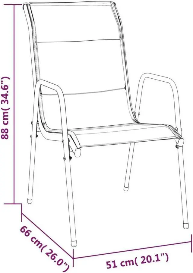 Alt view image 4 of 6 - vidaXL Patio Dining Set 5 Piece Table and Chair Black Steel and Textilene