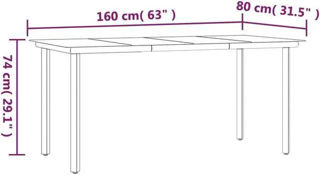 Alt view image 6 of 6 - vidaXL Patio Dining Set 5 Piece Table and Chair Black Steel and Textilene