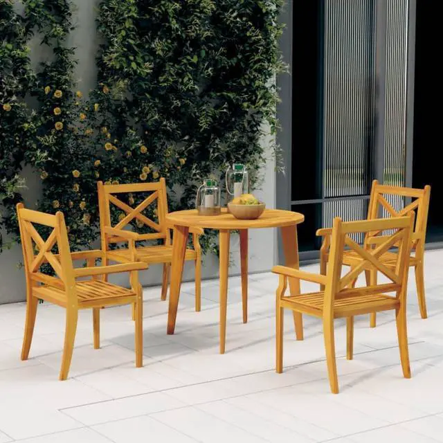 Main image of vidaXL Patio Dining Set 5 Piece Patio Table and Chair Set Solid Wood Acacia