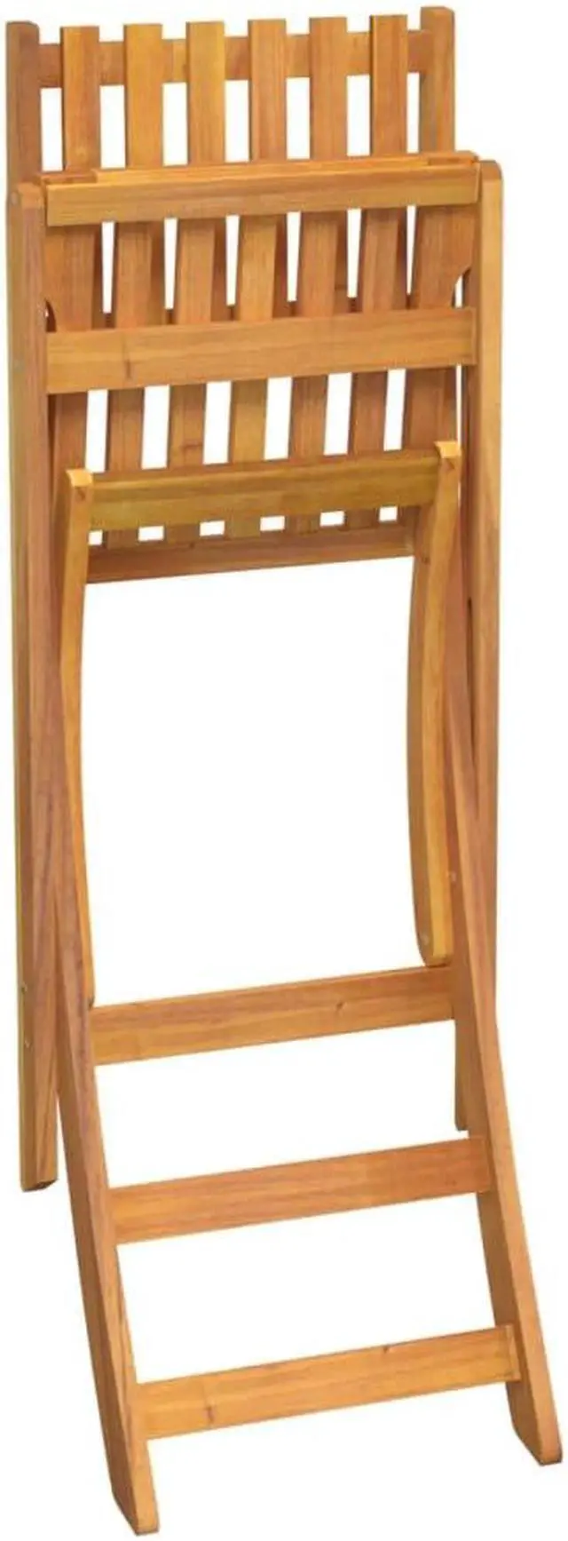Alt view image 6 of 6 - vidaXL Bistro Set 3 Piece Patio Set Bistro Table and Chair Solid Wood Acacia