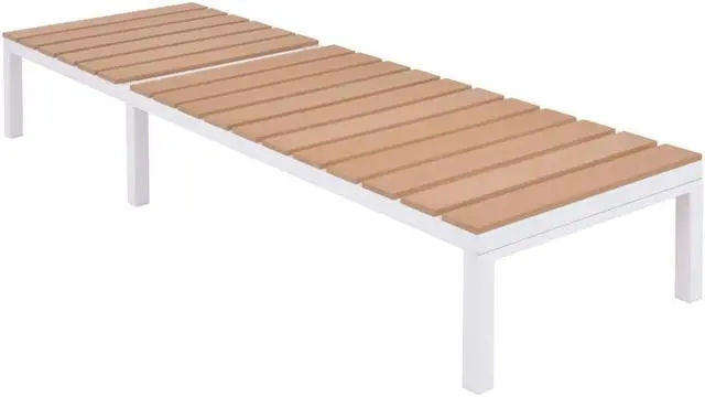 Alt view image 6 of 11 - vidaXL Patio Lounge Chair with Adjustable Backrest Sunlounger Aluminum and WPC