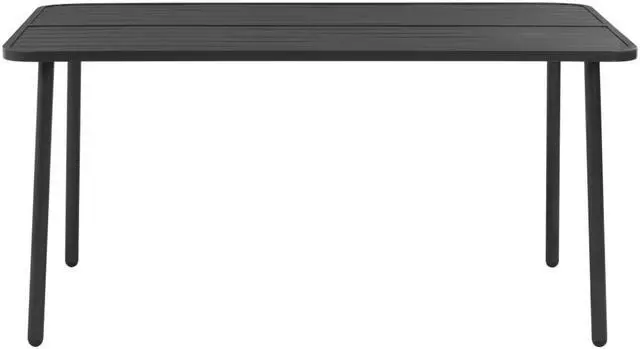 Alt view image 13 of 13 - vidaXL Patio Table Outdoor Dining Table Garden for Balcony Steel Dark Gray