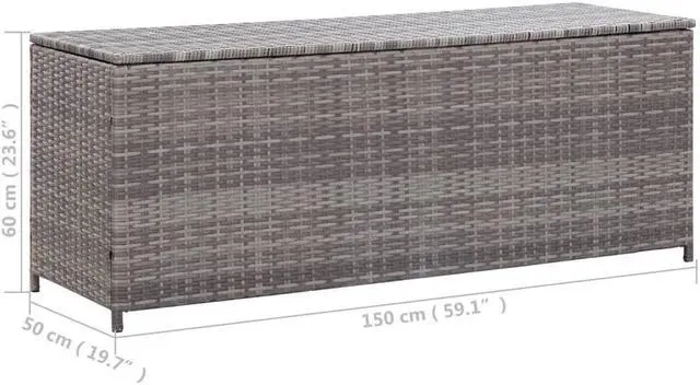 Alt view image 9 of 17 - vidaXL Outdoor Storage Box Deck Box with Lid Patio Cabinet Storage Chest Gray