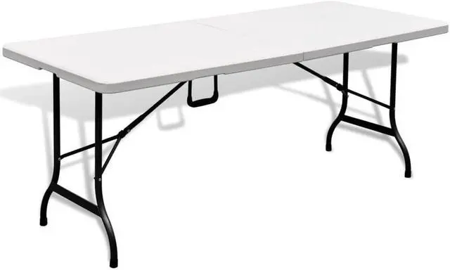 Alt view image 14 of 14 - vidaXL Folding Patio Table Outdoor Dining Table Camping Suitcase Table HDPE