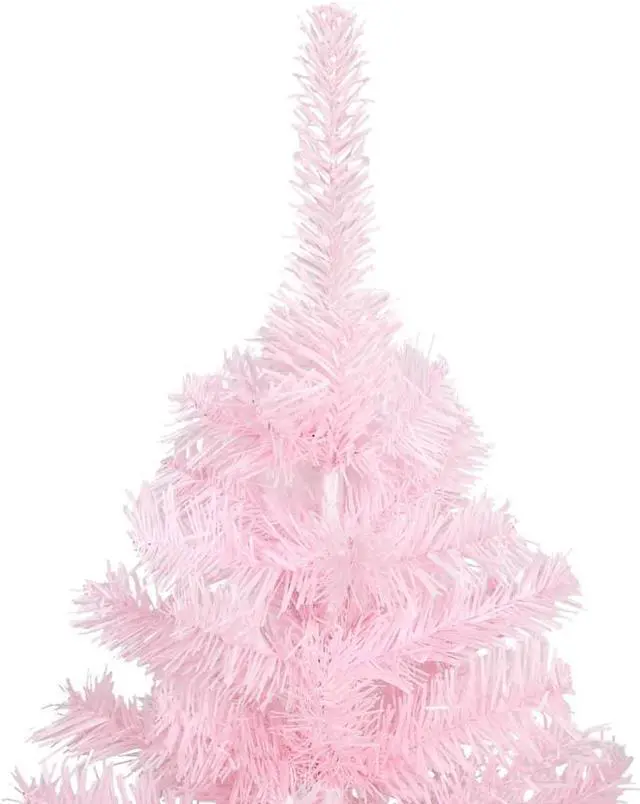 Alt view image 15 of 15 - vidaXL Christmas Tree Decoration Artificial Xmas Tree with Stand Pink PVC