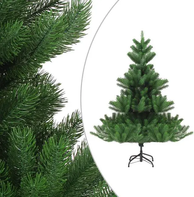 Alt view image 11 of 14 - vidaXL Nordmann Fir Artificial Christmas Tree Green 59.1"