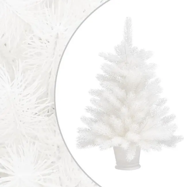 Alt view image 2 of 7 - vidaXL Artificial Pre-lit Christmas Tree with Ball Set Xmas Decoration White