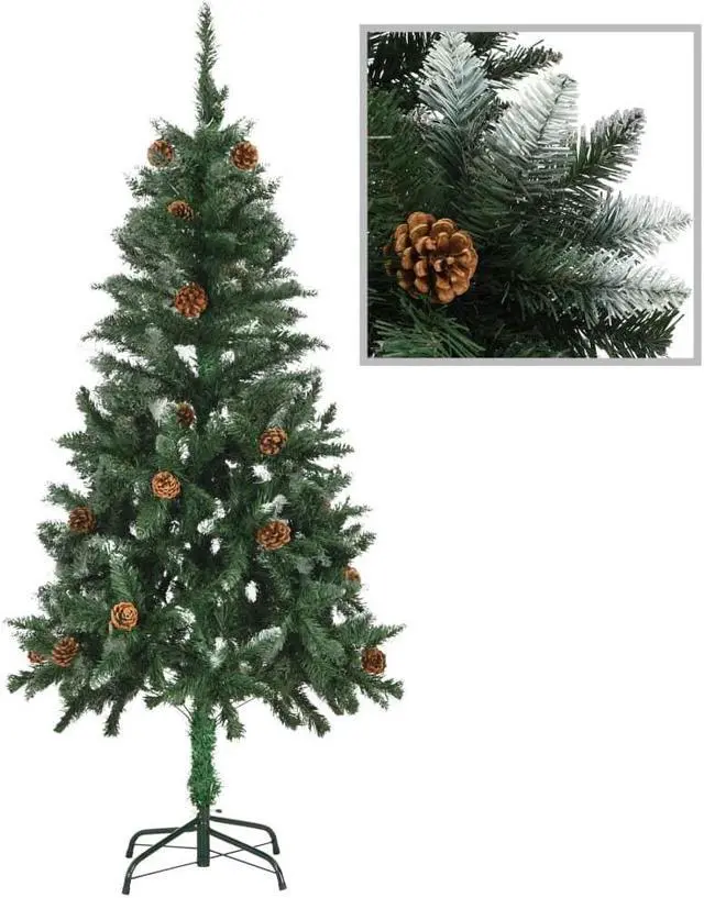 Alt view image 2 of 7 - vidaXL Artificial Pre-lit Christmas Tree with Ball Set Xmas Tree Decoration