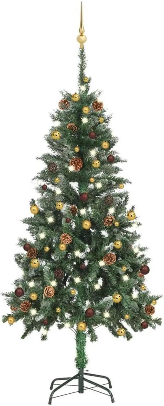 Main image of vidaXL Artificial Pre-lit Christmas Tree with Ball Set Xmas Tree Decoration