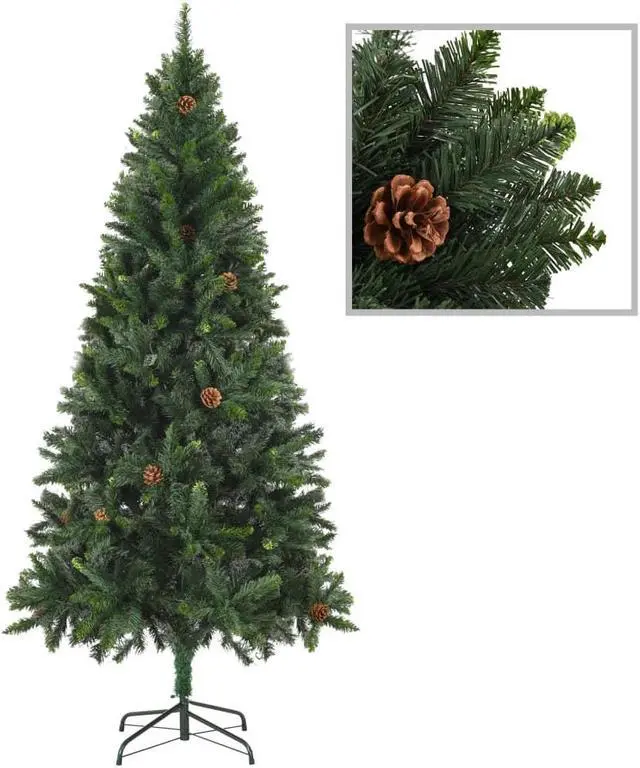 Alt view image 2 of 7 - vidaXL Artificial Pre-lit Christmas Tree with Ball Set Xmas Decoration Green