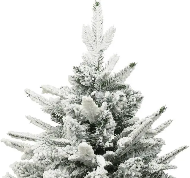 Alt view image 2 of 4 - vidaXL Christmas Tree with Flocked Snow Artificial Christmas Tree Green PVC&PE