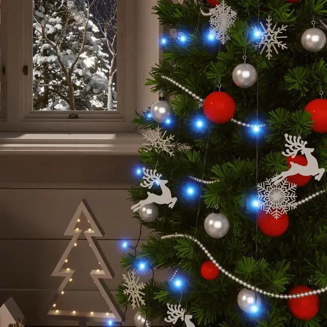 Alt view image 13 of 14 - vidaXL Solar Fairy Lights 2 Pcs Christmas LED String Lights for Party Blue