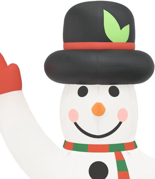 Alt view image 13 of 14 - vidaXL Christmas Inflatable Snowman with LEDs 393.7"