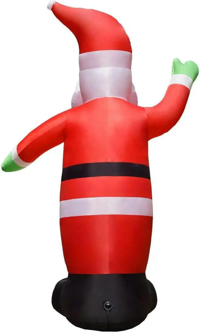 Alt view image 14 of 16 - vidaXL Inflatable Santa Claus with LEDs Christmas Decoration IP44 14.8'